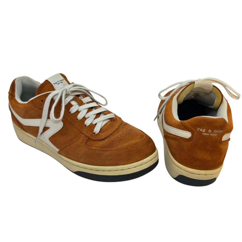 Rag & Bone Court Sneakers "Sequoia" Rust Brown Suede Low Top Trainers Women 39